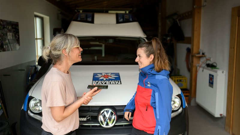 Interview mit Alessa von der Bergwacht, © Alpenwelt Karwendel / Philipp Gülland