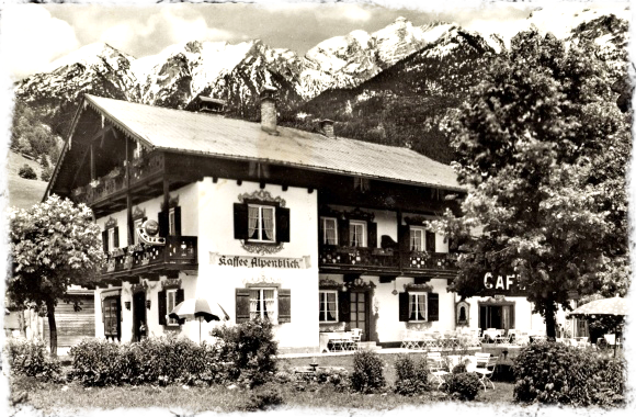 Cafe Alpenblick nostalgisch, © Holzer´s Alpenblick Wallgau Cafe Alpenblick nostalgisch, © Holzer´s Alpenblick Wallgau