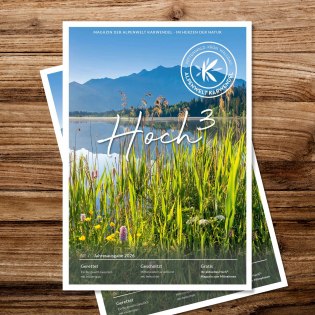 Cover Hoch³ Magazin 2026, © Alpenwelt Karwendel | karlmeise