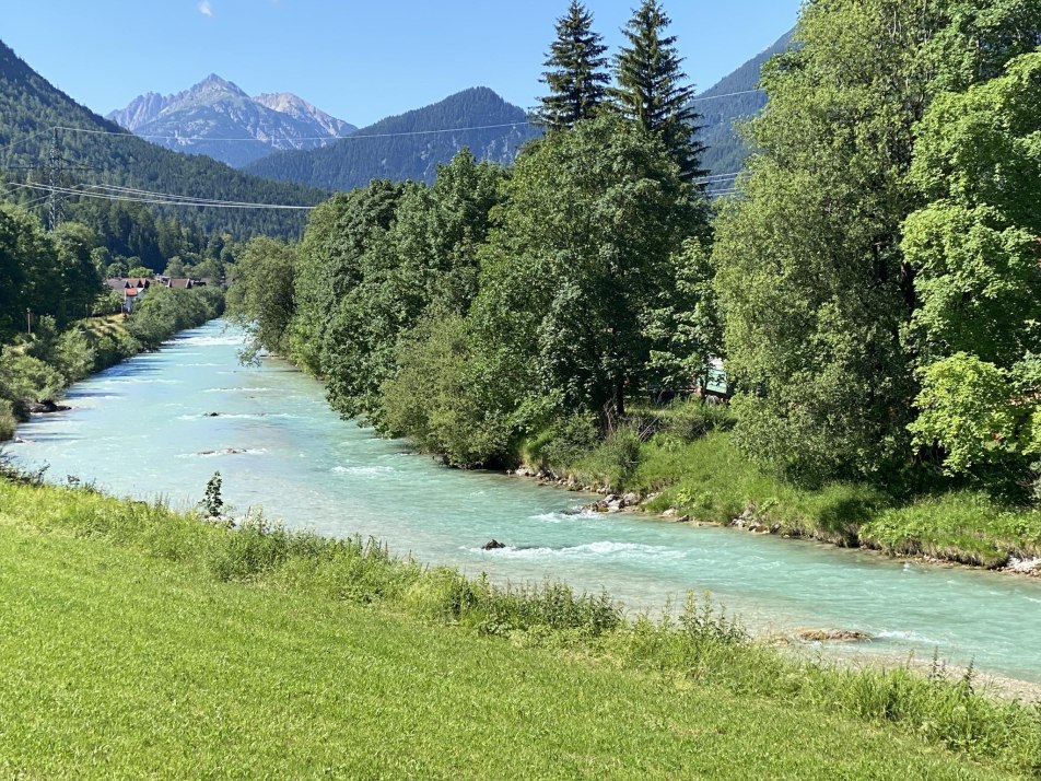 The blue river Isar The blue river Isar