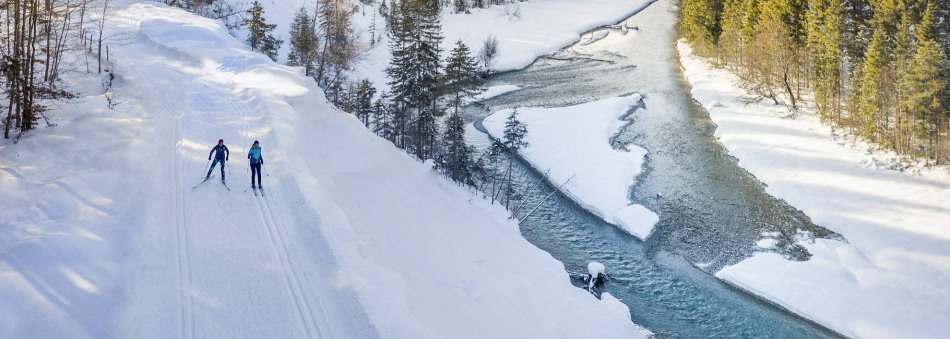 Traumtour entlang der Isar - Langlaufen auf der Kanada-Loipe zwischen Wallgau und Vorderriß, © Oberbayern.de | Foto: Peter v. Felbert