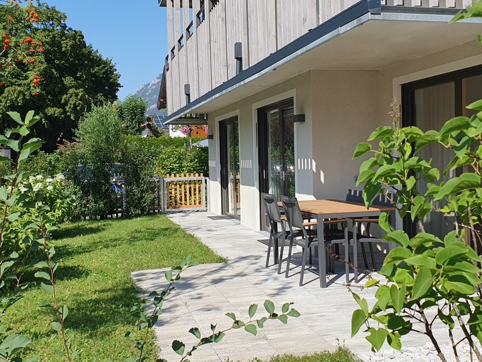 Terrace and Garden at Alpenlodge Leo