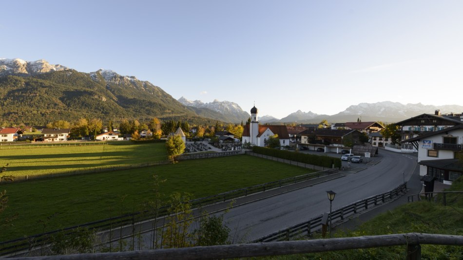 Ortsansicht von der Wallgauer Sonnleiten, © Alpenwelt Karwendel | Wolfgang Ehn