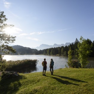 Wanderung am Geroldsee bei Krün , © Alpenwelt Karwendel | Wolfgang Ehn