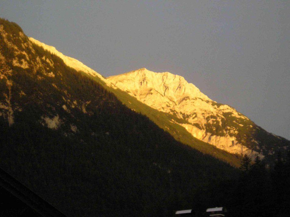Abendrot, Blick vom Balkon Wohnung erste Etage