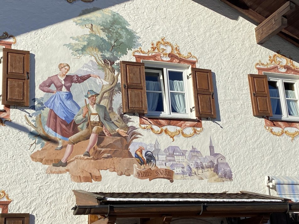 Lüftlmalerei an der Hausfassade