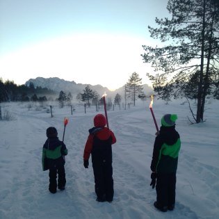 Winterliche Fackelwanderung in der Alpenwelt Karwendel, © Alpenwelt Karwendel