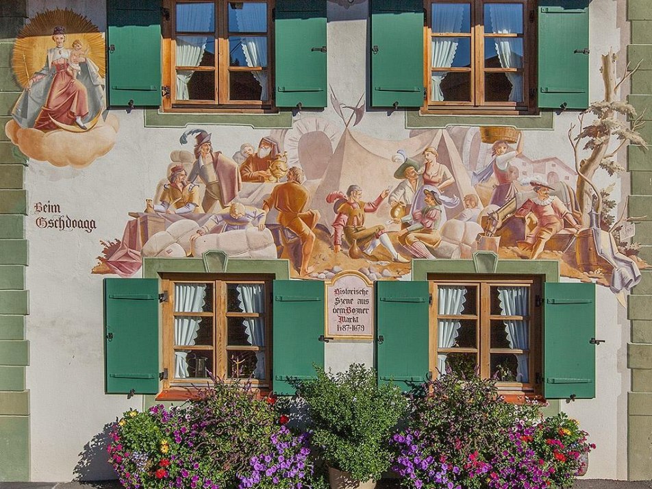 Historische Szene aus dem Bozner Markt