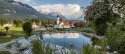 Ortsansicht Wallgau mit Kirche und Karwendel, © Alpenwelt Karwendel | Wera Tuma