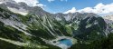 Die Soiernseen von oben, umringt von der Soiernspitze und der Schöttlkarspitze, © Zugspitz Region GmbH| Erika Sprengler