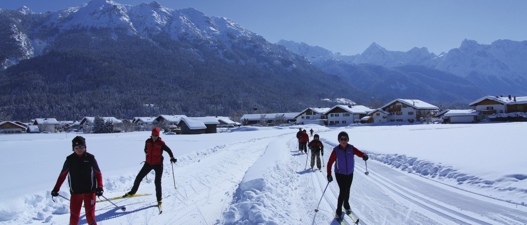 Langlauf Dorfrunde Krün, © Alpenwelt Karwendel | Christoph Schober