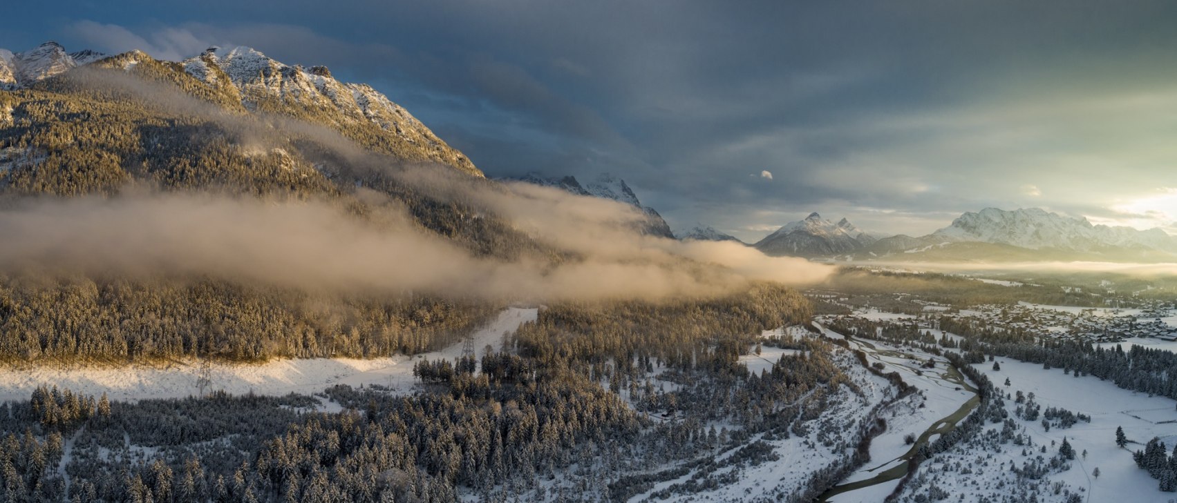Winterlicher Sonnenuntergang an der Soierngruppe, © Alpenwelt Karwendel | Kriner&Weiermann