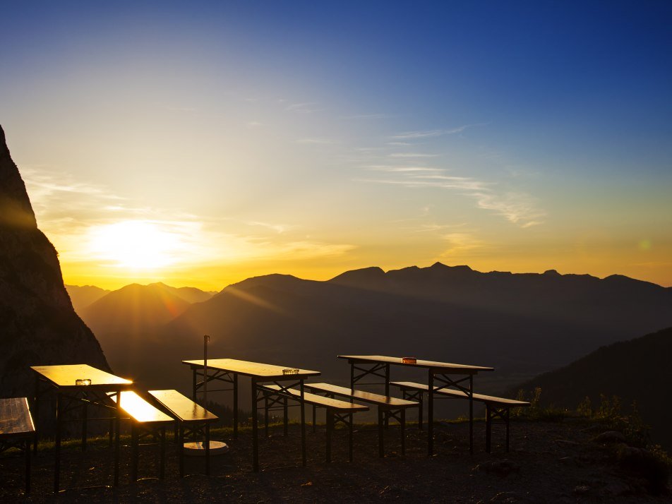 Dammkarhütte Abendstimmung, © Fabian Roessler Dammkarhütte Abendstimmung, © Fabian Roessler