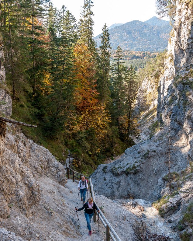 Durch die Hüttlebachklamm, © Alpenwelt Karwendel | bayern.by_Gregor Lengler