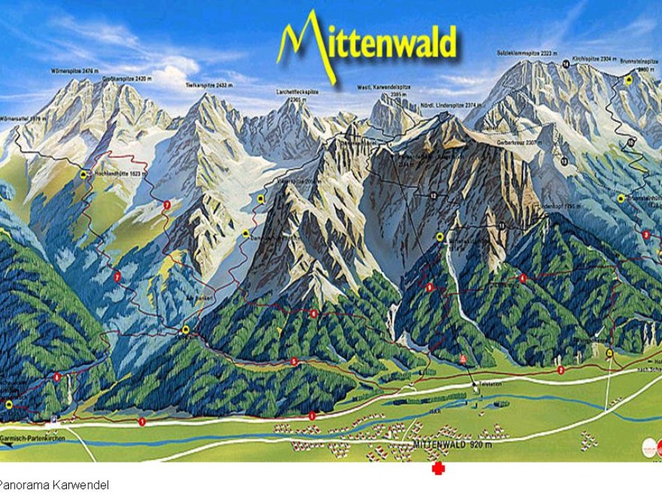 Karwendel-Panorama: wie von unserer Loggia