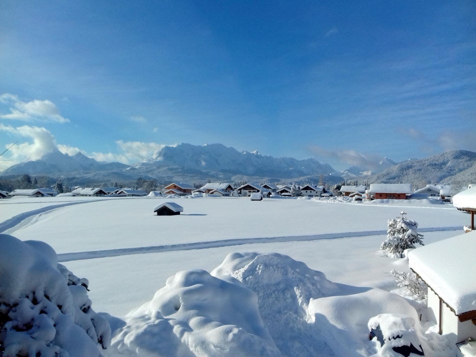 Winter Balkonblick nach SüdWest