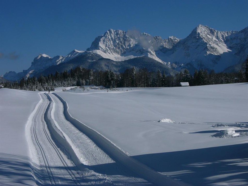 Langlauf-Loipe gegen Wörner u. Tiefkarspitze, © Hans Buchwieser