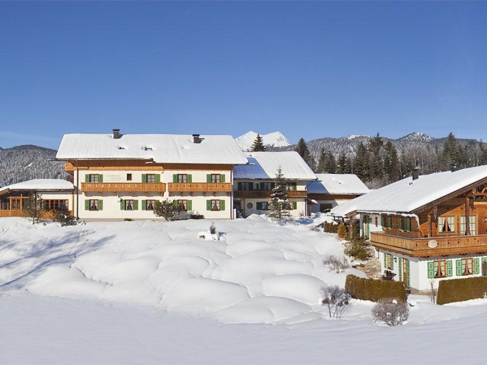 Winter im Landhotel zum Bad, Krün