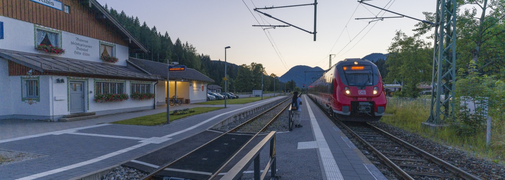 Deutschlands höchstgelegender Bahnhof in Klais (Oberbayern), © Alpenwelt Karwendel | Wolfgang Ehn